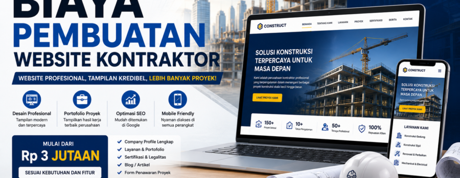 Panduan biaya pembuatan website kontraktor 2026